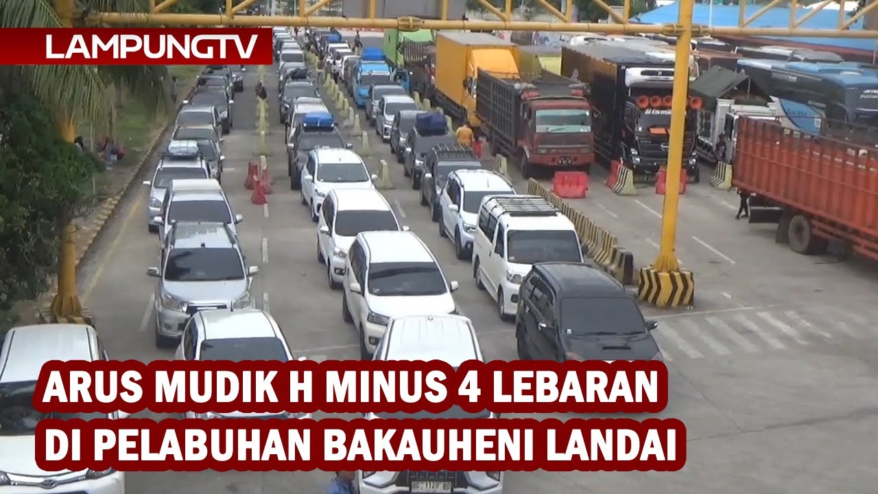 Arus Mudik H-4 Lebaran di Pelabuhan Bakauheni Landai