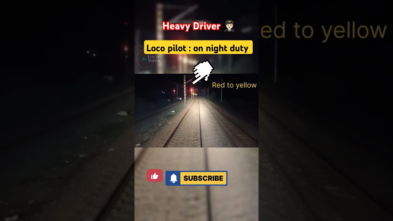 Loco Pilot @night Duty🚆👩&zwj;✈️ #railway #trending #forward #night #backwards #driving #locotales #reels