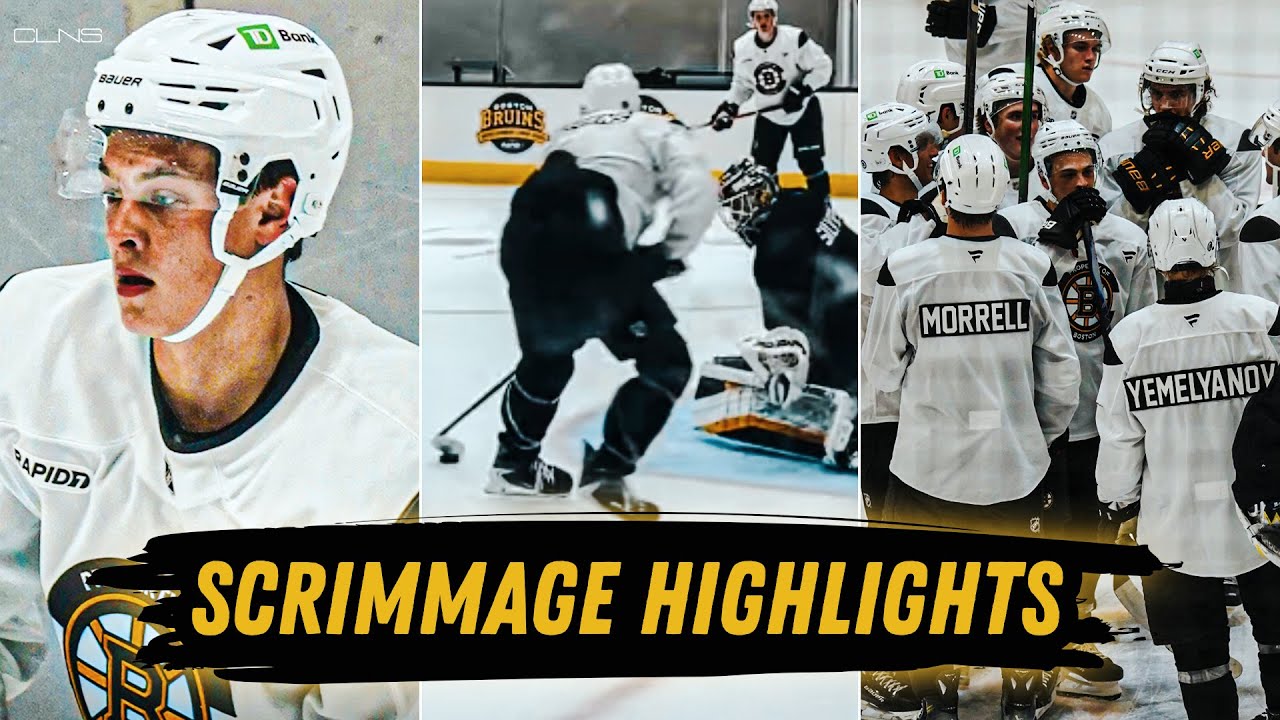 Bruins Dev Camp Scrimmage HIGHLIGHTS: James Hagens Almost GAME WINNER