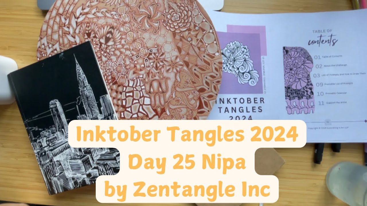 Inktober Tangles Day 25 Nipa by Zentangle Inc