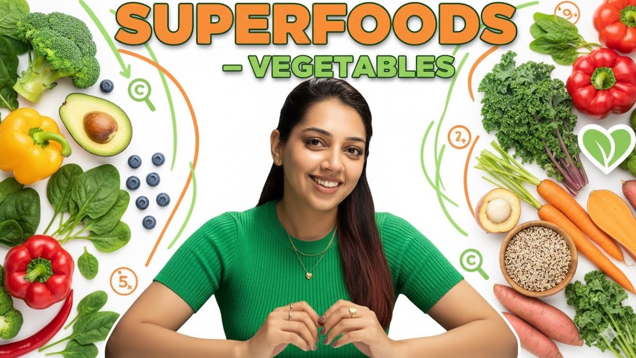 B6C2- Top 6 Superfood Vegetables for Glowing Skin & Strong Immunity | Nutrition 101