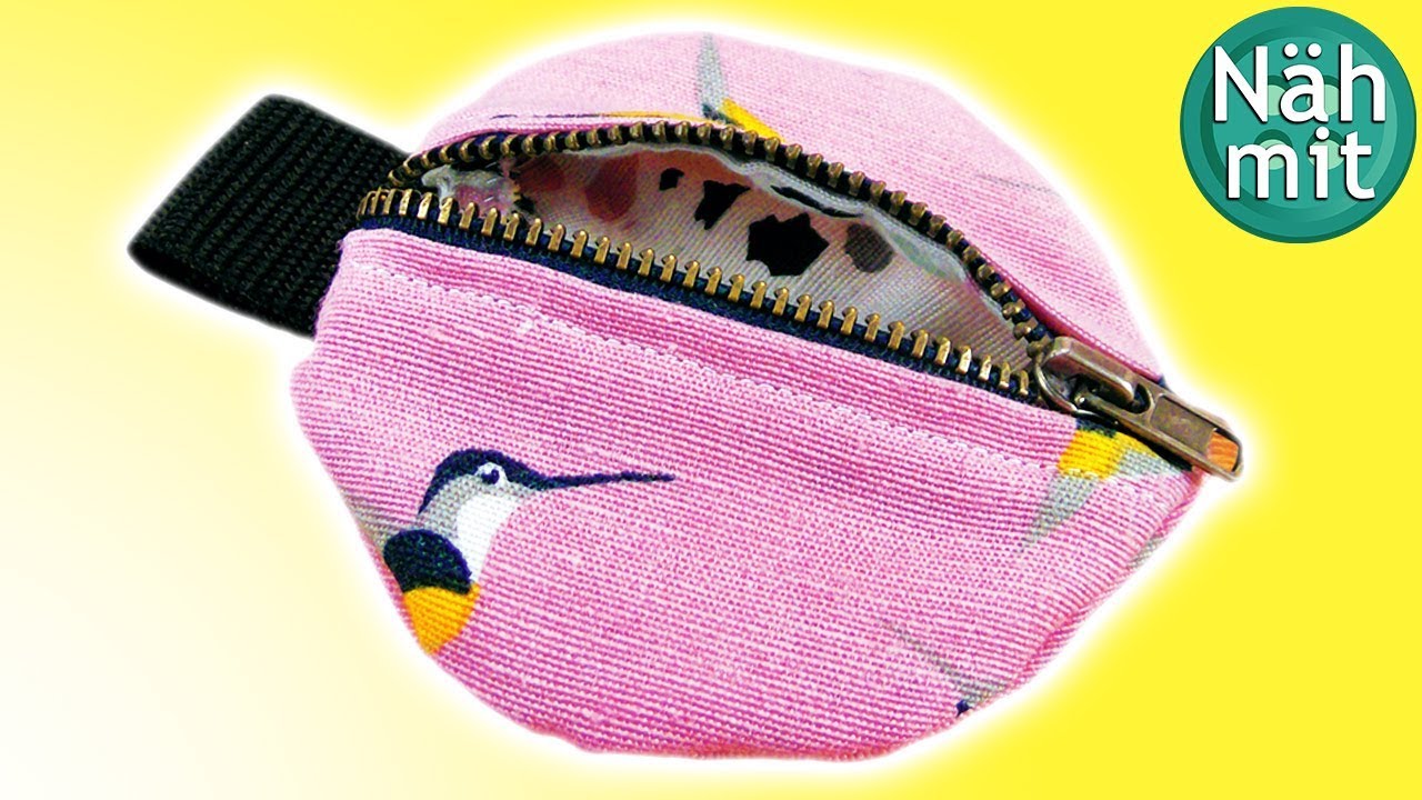 Täschchen nähen mit Reißverschluss | Runde Tasche mit Futter | Nähen für Anfänger | Näh mit mir!