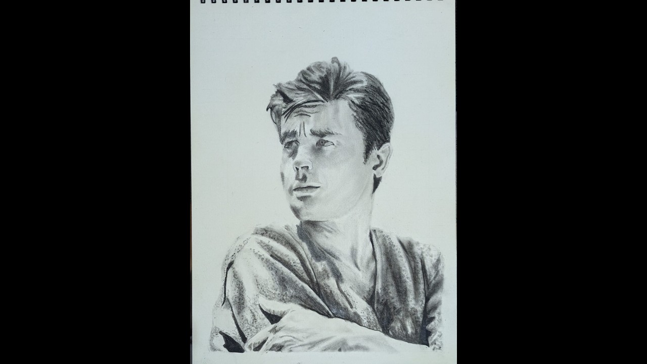 This is my attempt at drawing Alain Delon 07/03/2026