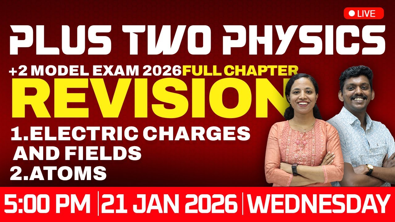 Plus Two Physics | Full Chapter Revision | 10th Model Exam 2026 | Free Live Classes | Avodha