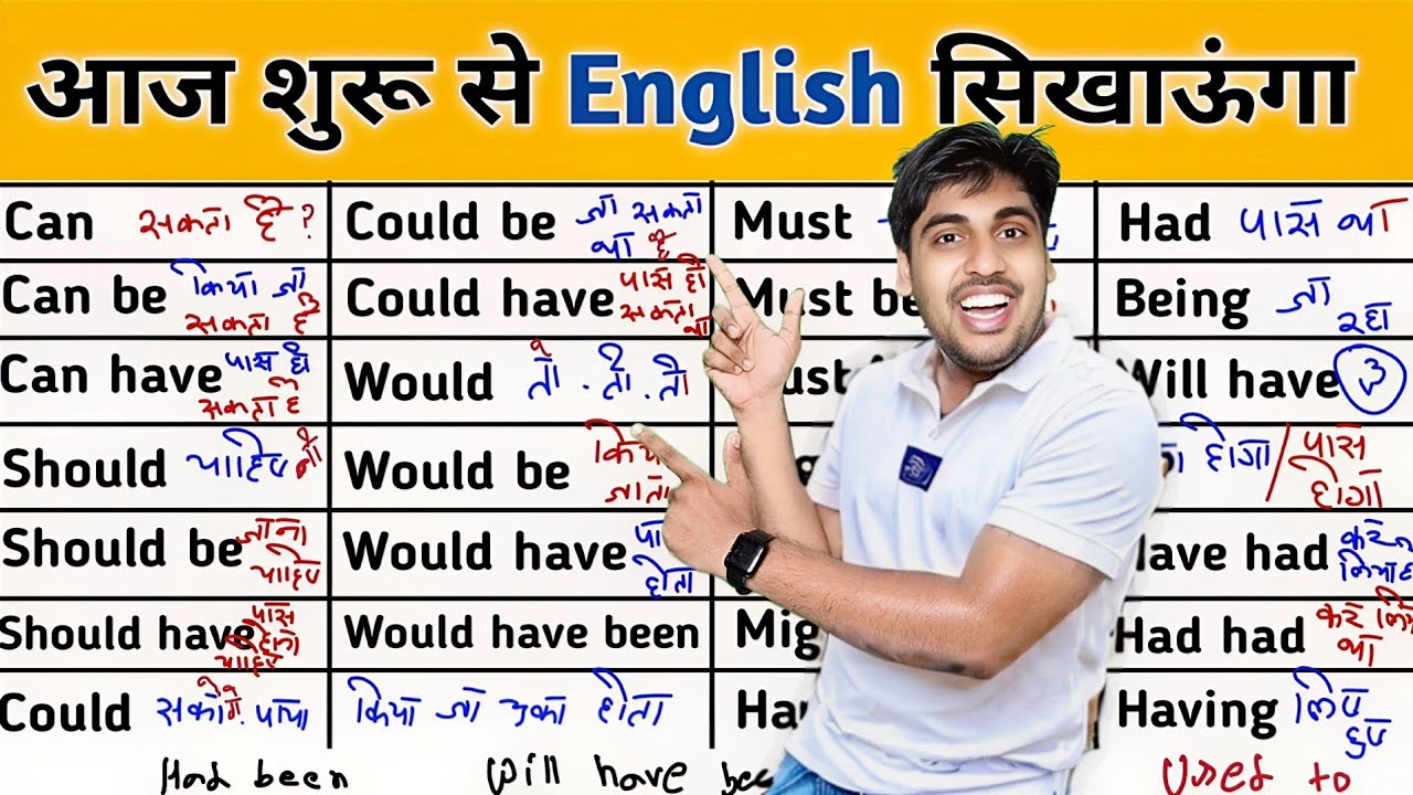 सारे के सारे Modals एकदम शुरू से सीखो, Basic से इंग्लिश स्पीकिंग, Sartaz Classes