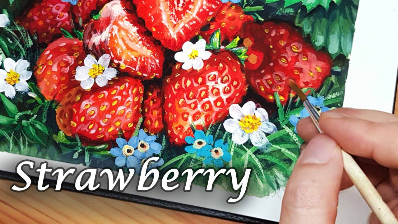 Painting Strawberry/ Let's paint / (SUB) #184