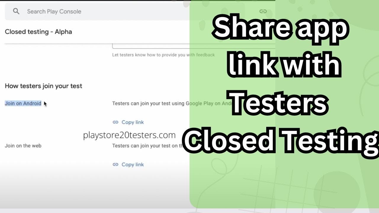 How to Share App Link with Testers Closed Testing. Play Store 20 testers