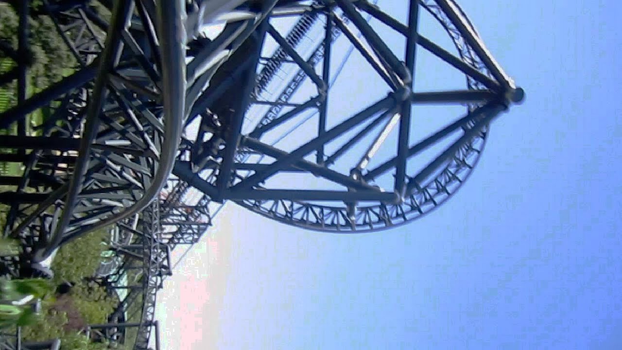 Tornado front seat on-ride HD POV Parque de Atracciones de Madrid