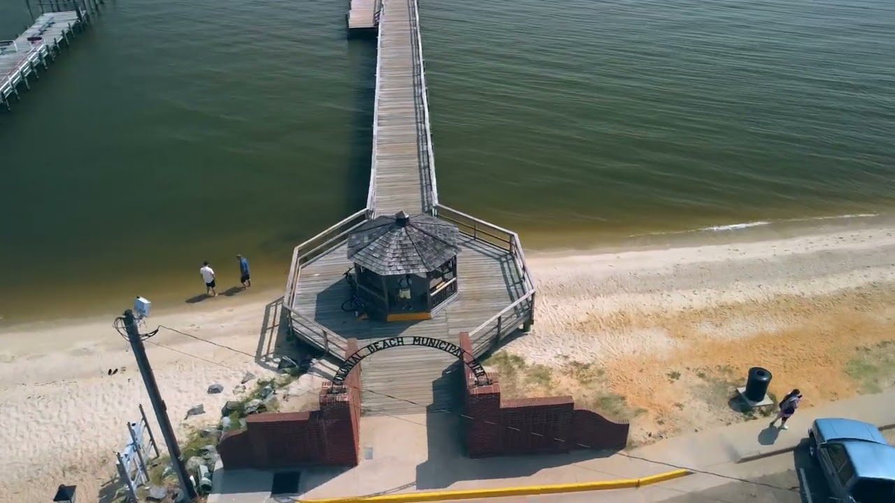 Drone Aerial View of Colonial Beach Virginia | Stunning Coastal Scenery #drone  #virginia  #travel