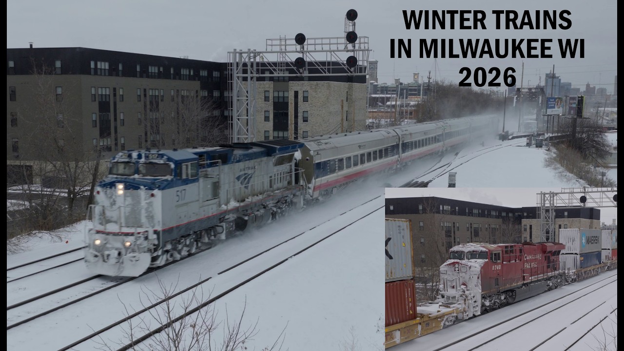 Winter Trains In Milwaukee, Wisconsin, January 2026