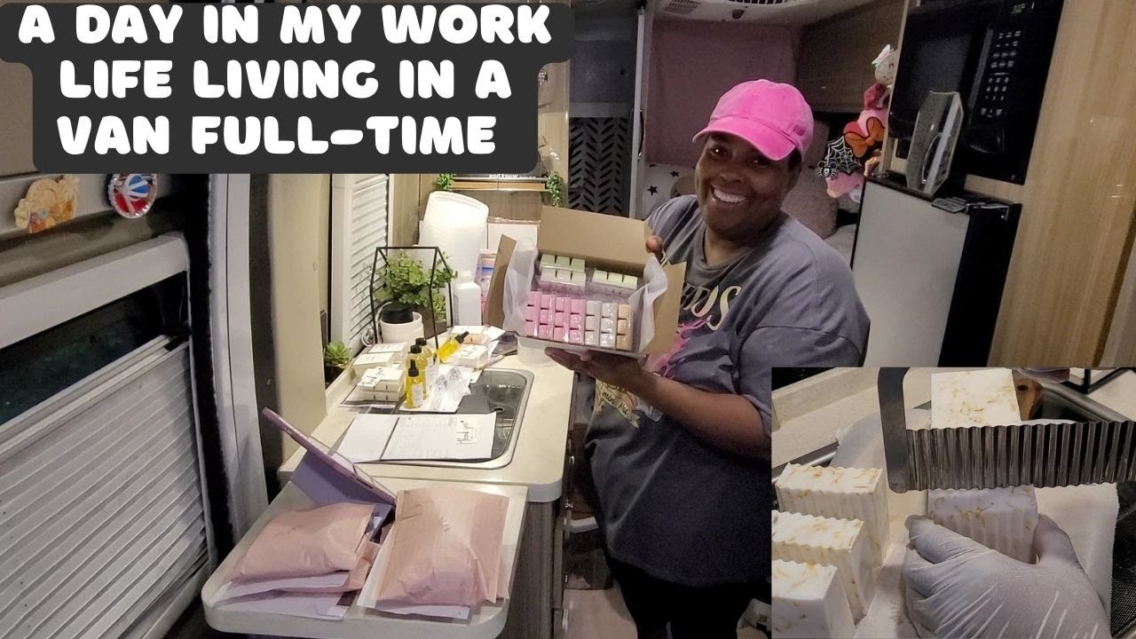 A Normal Work Day in the Van | Restocking & Processing Orders  | Solo Female Van Life