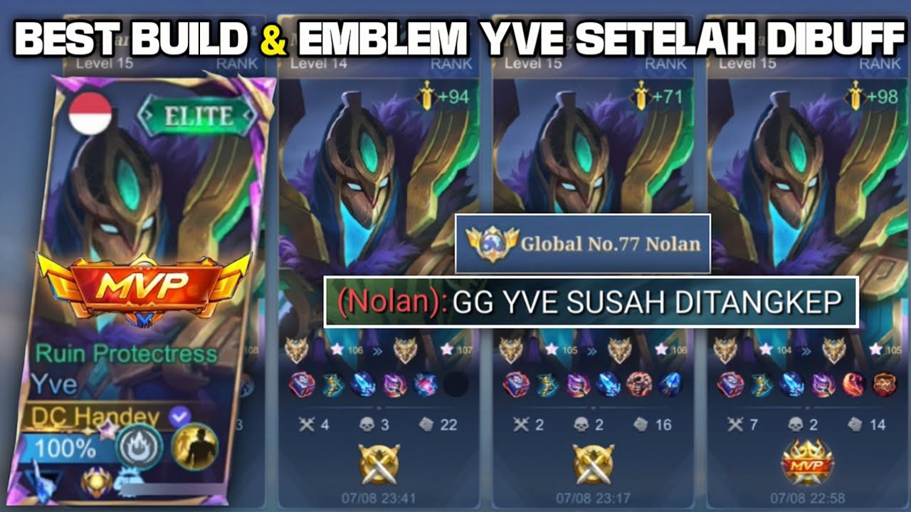 OP PARAH YVE BUILD ICE QUEEN + GLOWING!! DAMAGE NGEPOKE NYA GA NGOTAK!! - MOBILE LEGENDS