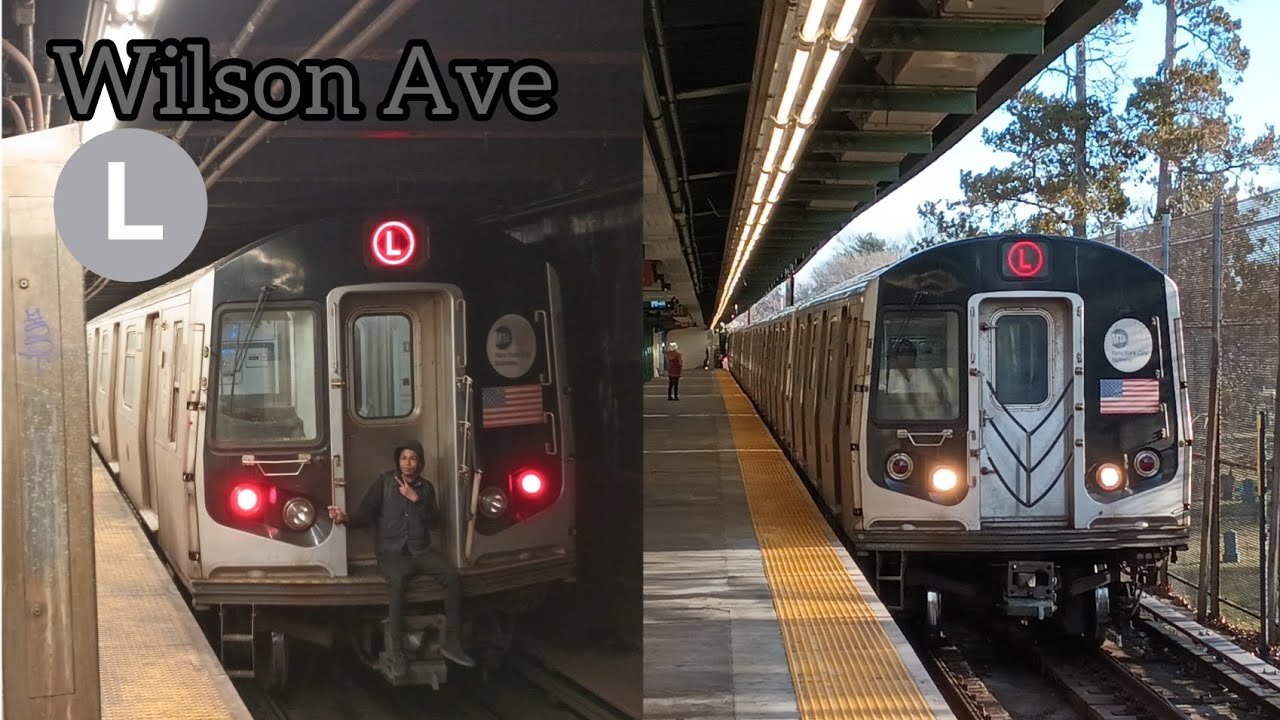 BMT Canarsie Line: (L) Train Am Rush Action @Wilson Ave