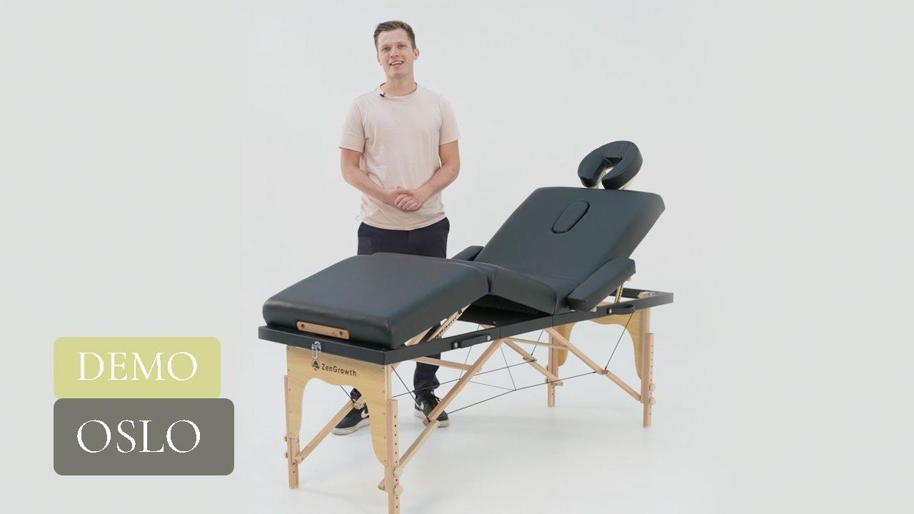 Inklapbare massagetafel Oslo met kniedeel - 4 delig