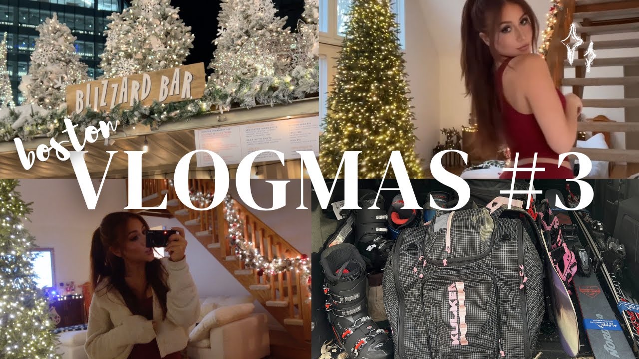 ♡ VLOGMAS day 3: snowboarding wachusett mountain + boston's snowport christmas market!