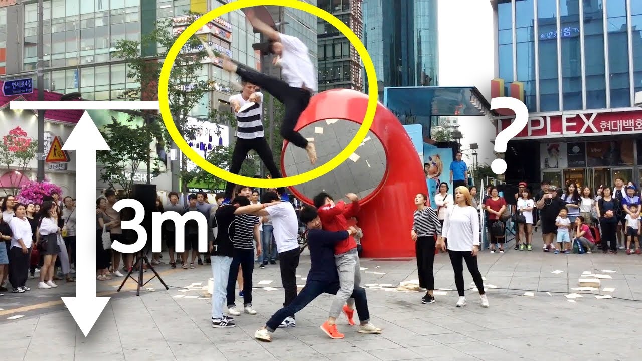 일반인 3미터 날라차기 태권도 ㄷㄷㄷ K-Tigers 버스킹