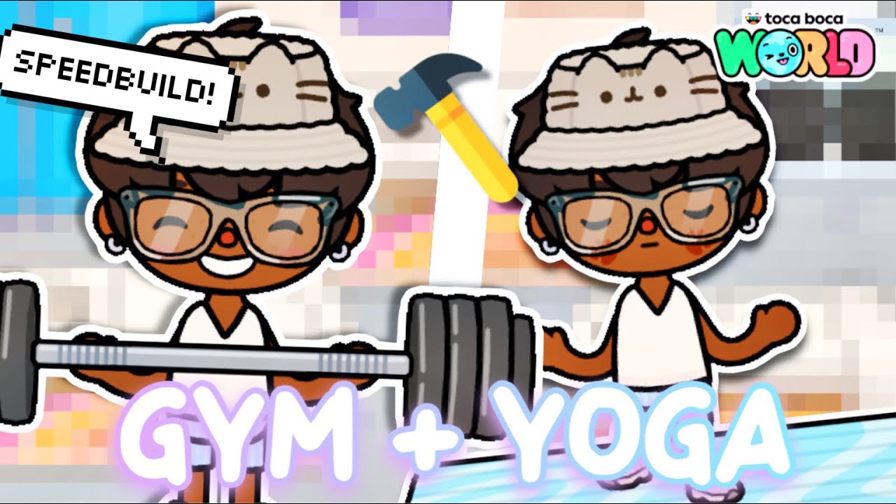 🏋🏽 | Building a Gym & Yoga Studio in Toca Boca World! | Voiced Toca Boca Speedbuild