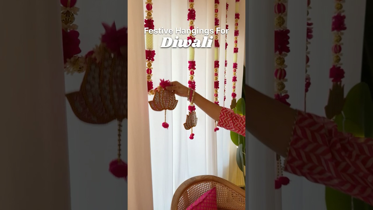 Easy Lotus Hanging For Diwali #diwali #diy #diwalidecoration #decor