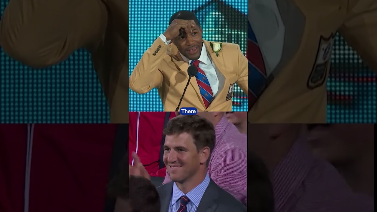 Throwback to Michael Strahan shouting out Eli in his HOF speech 🌟 #shorts #giants #nfl