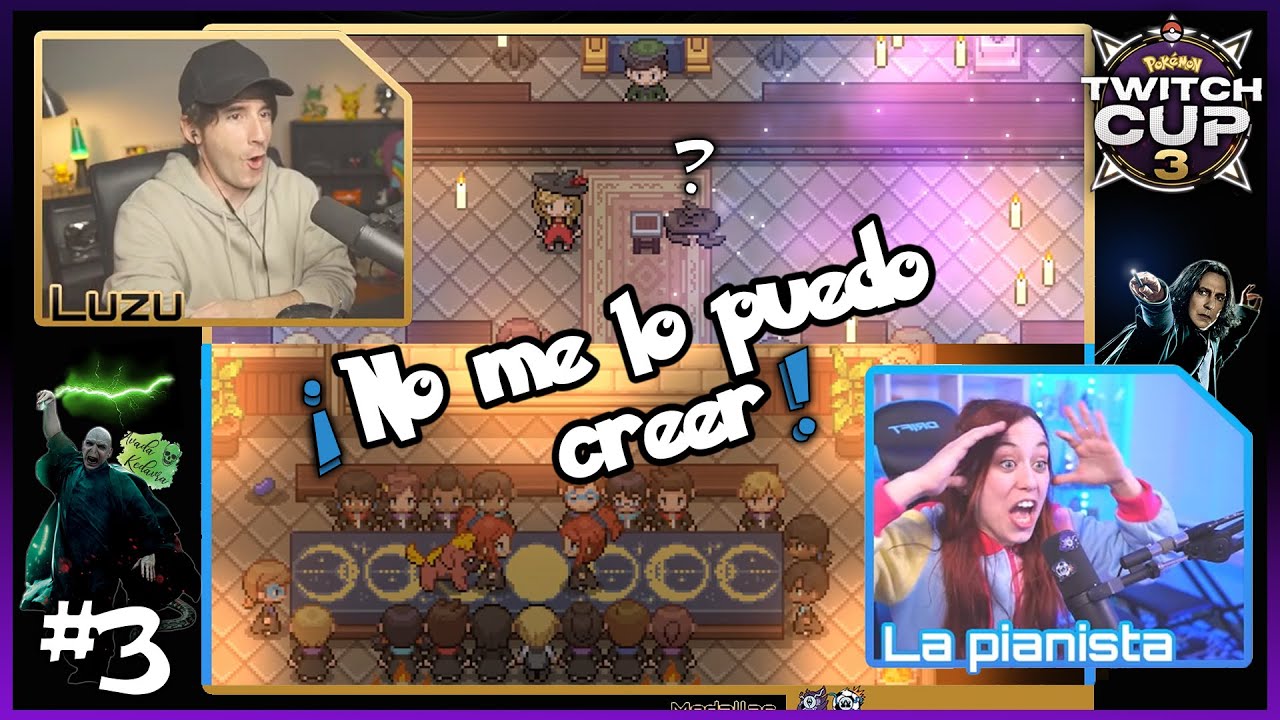 TWITCH CUP 3| STREAMMERS REACCIONAN A ELLOS COMO JEFES DE GIMNASIO POKEMON 3 #luzu #elesky #pokemon