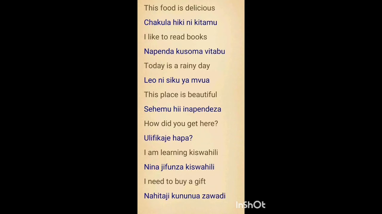 daily use swahili phrases 2