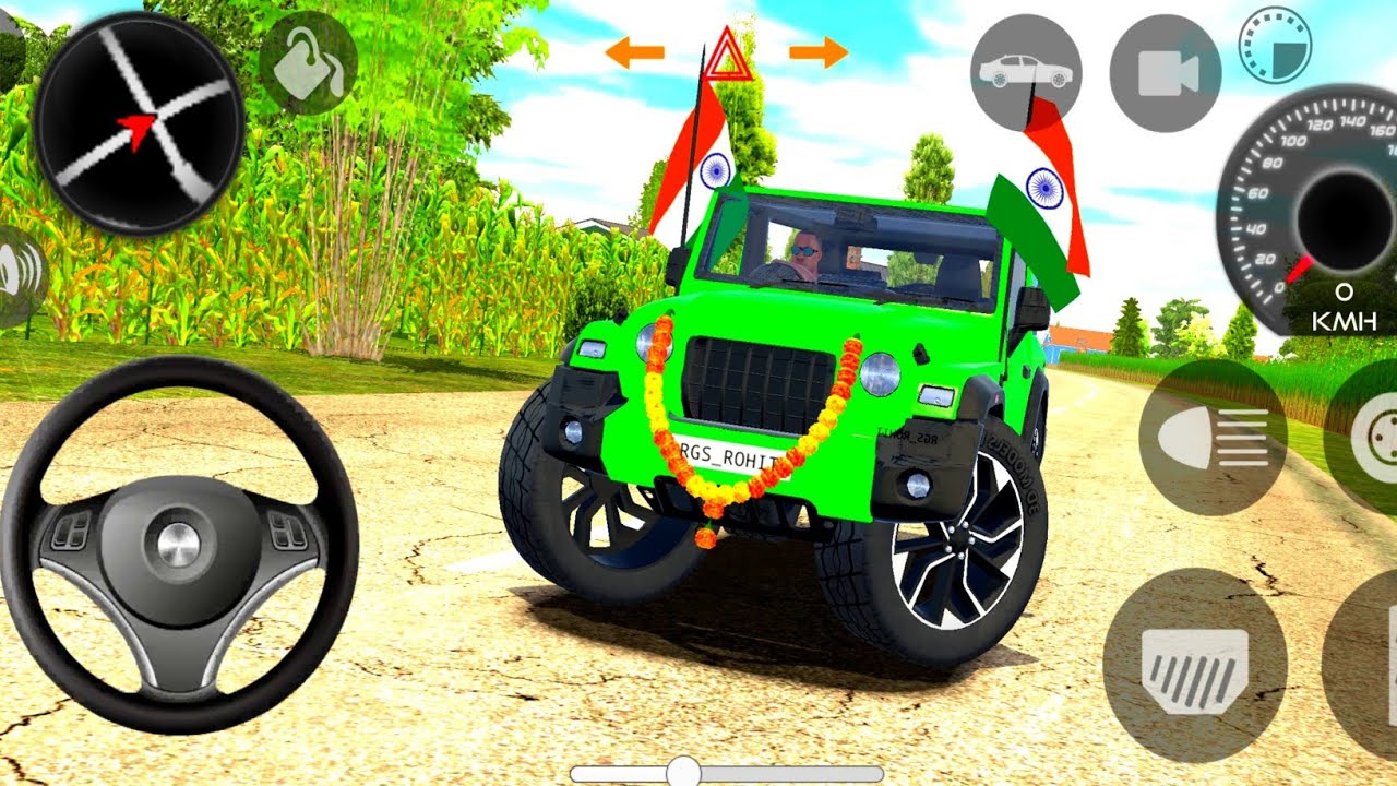 Modified Mahindra  Thar😈Games:Indian Green Thar (Gadi Wala Games) Car Game Android Game pt-11 