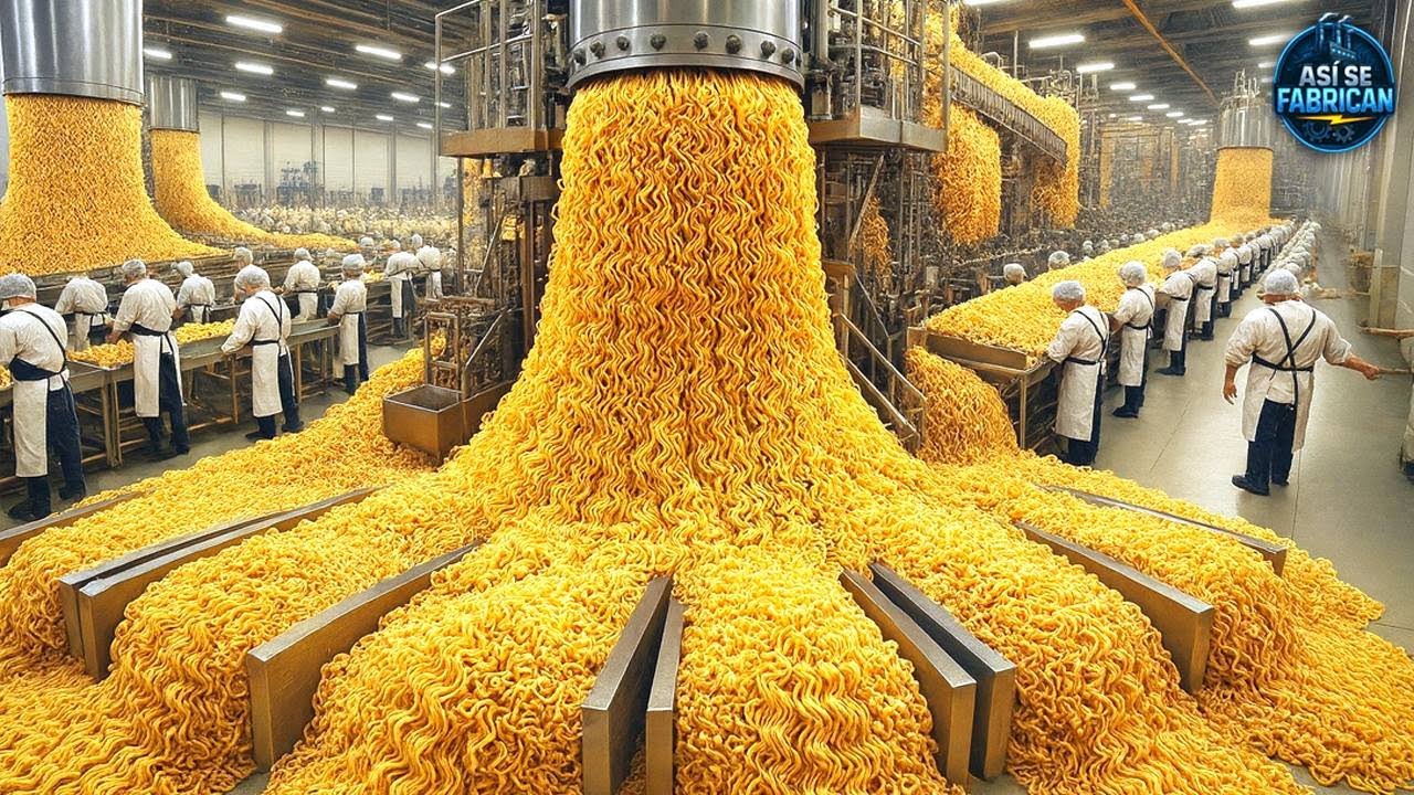 C&Oacute;MO se HACEN los FIDEOS INSTANT&Aacute;NEOS en la F&Aacute;BRICA de ramen coreano 🍜 | DENTRO de la MEGA FABRICA