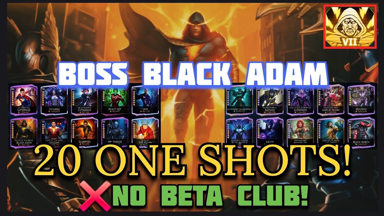 20 ONE SHOTS Boss BLACK ADAM!🔥 (NO BETA CLUB) H7 Ancient Judgment Solo Raid in Injustice 2 Mobile 
