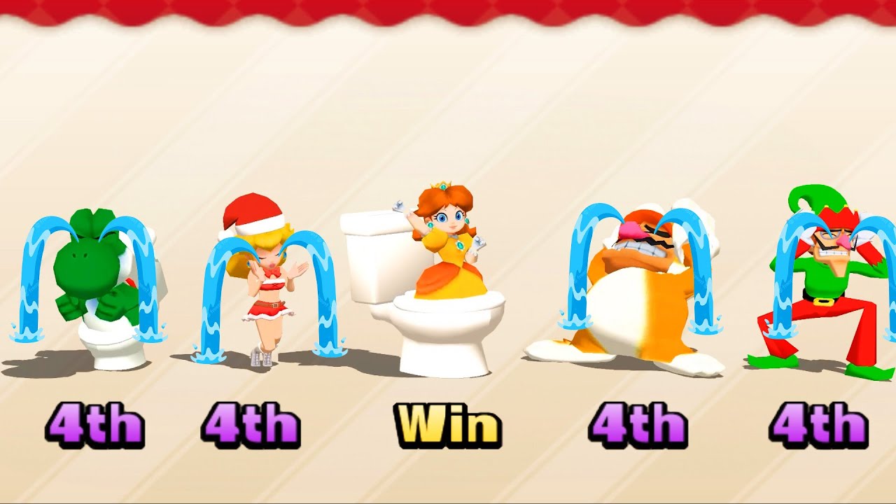 Epic Minigames Showdown – Daisy vs Peach vs Wario vs Yoshi in Mario Party Top 100