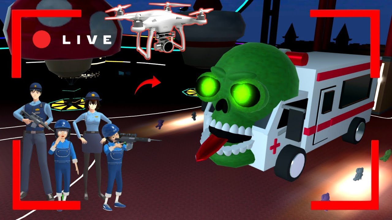 CCTV Rekam Penampakan Car Ambulance Eater Menyerang Kota | SAKURA SCHOOL SIMULATOR
