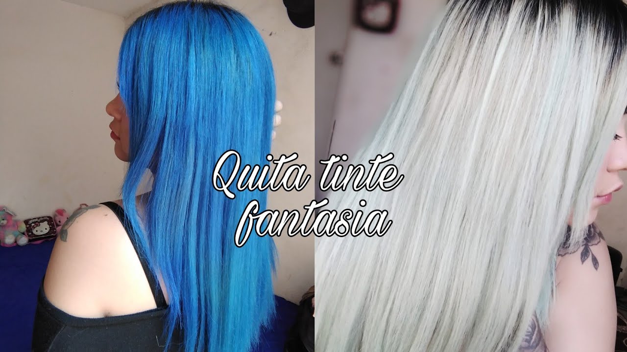 Como quitar tinte fantasía sin decolorarlo/lavado de color