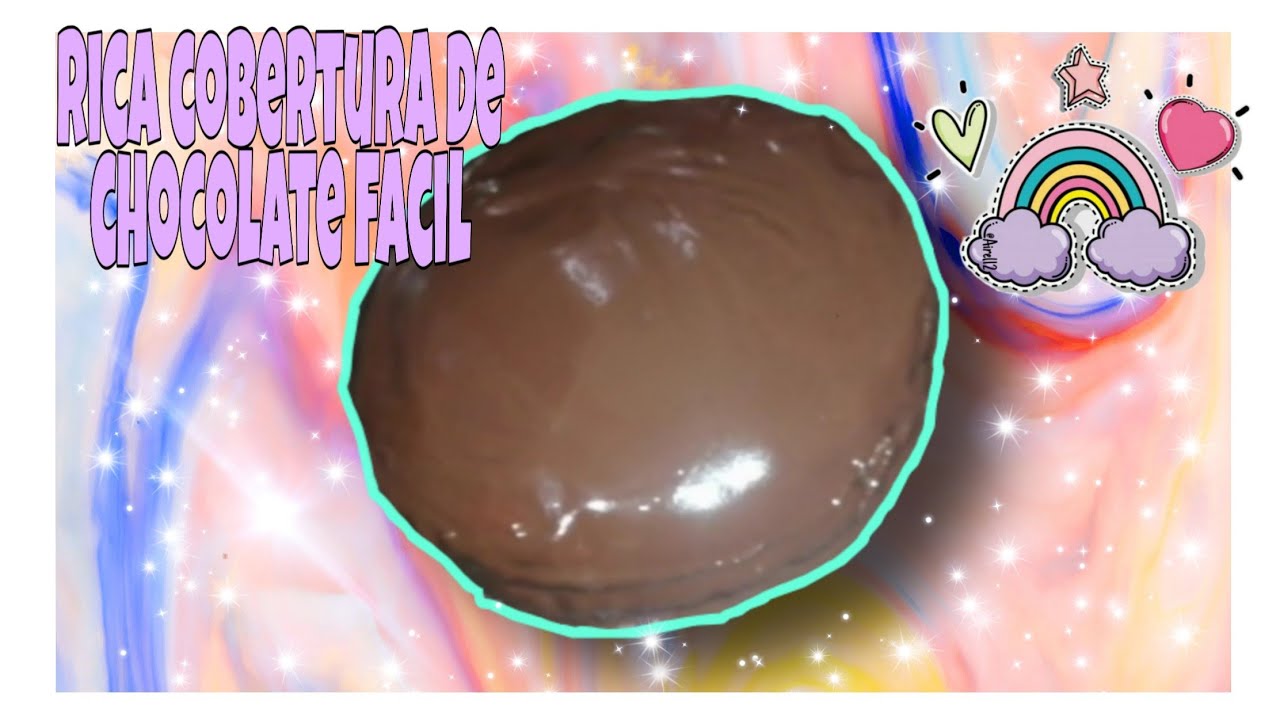 Rica cobertura de chocolate con cacao en polvo👌❤😋