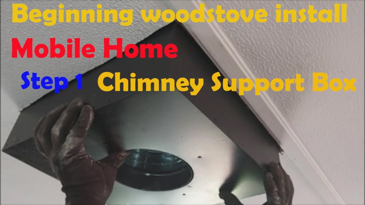 Beginning woodstove install | Chimney support box install