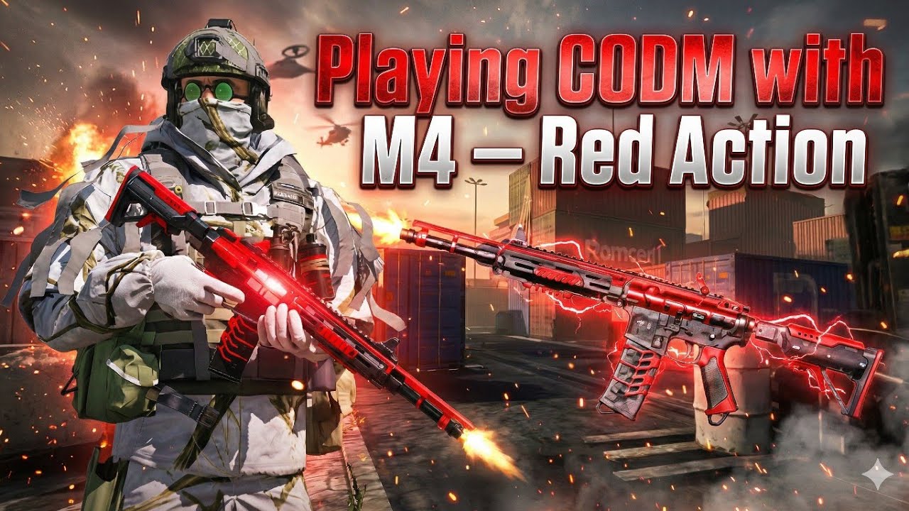 Play Codm with M4-Red Action 