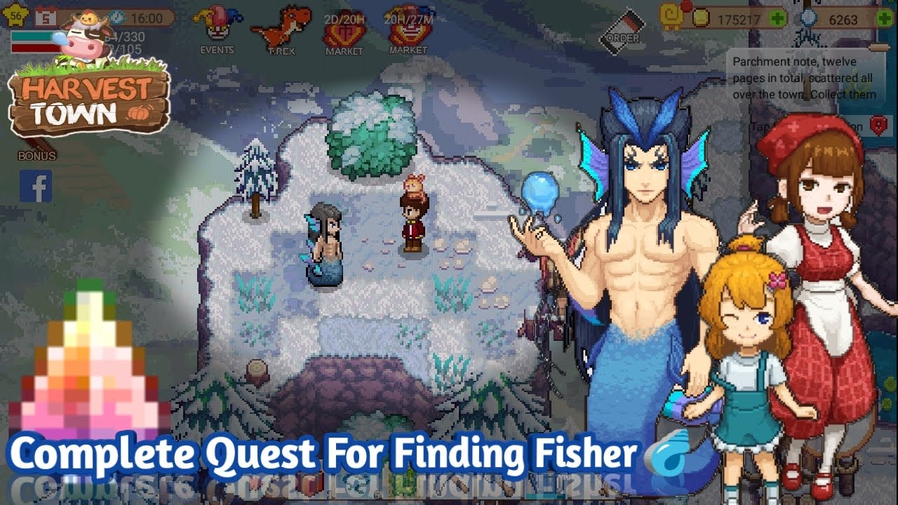 Harvest Town - Unlocking And Finding Fisher
