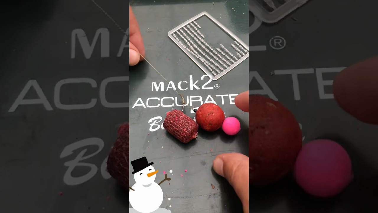 Montage carpe bonhomme de neige, bouillette 24 popup. #carpfishing #carpiste #fishing #carp #mack2