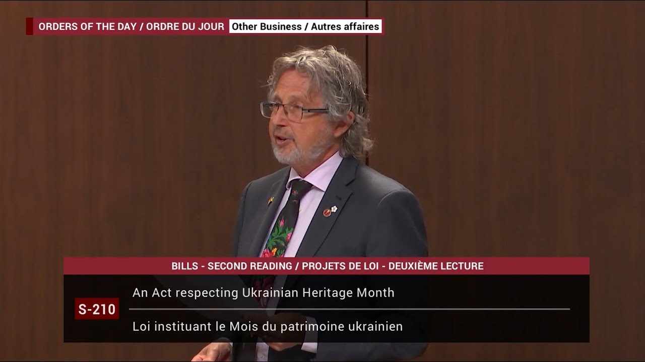 Senator Kutcher on Ukrainian Heritage Month