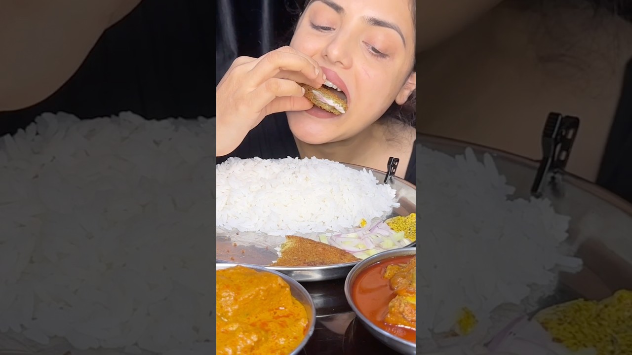 Authentic Bengali Thali Eating #fishfry #mukbang #asmr #bengalithali  #chickencurry