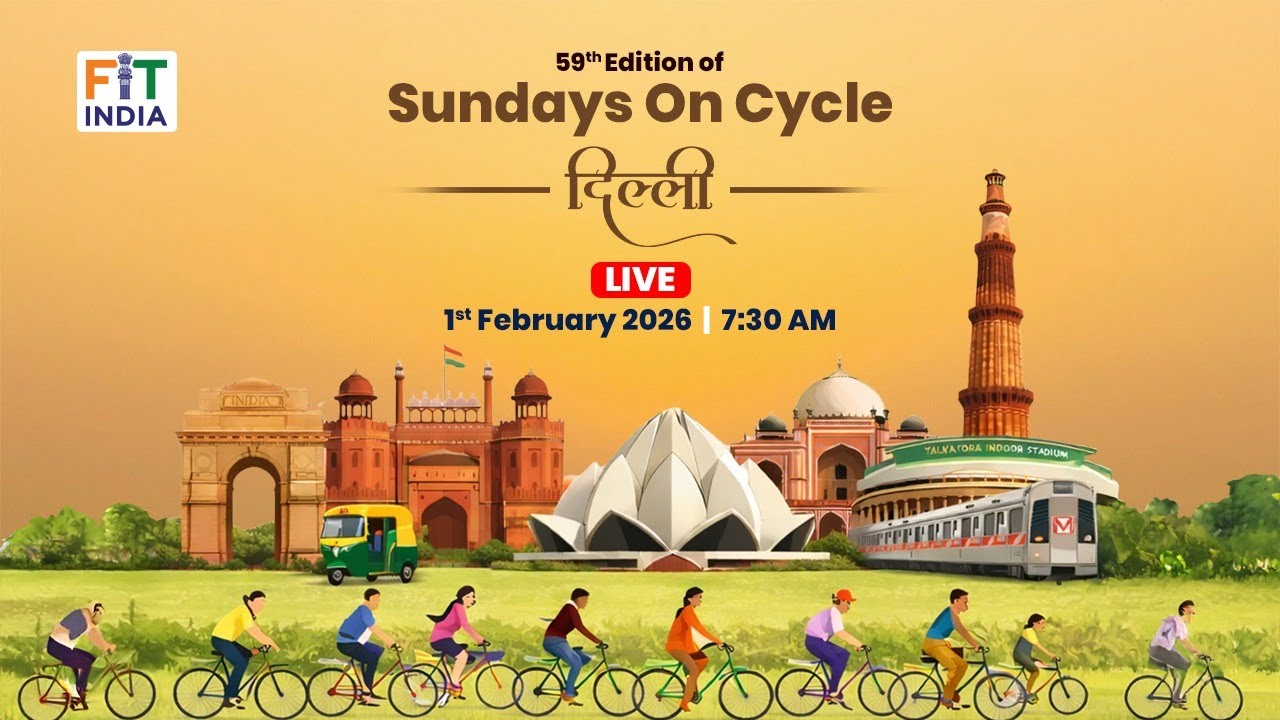 59th #SundaysOnCycle - DELHI Edition | 1st February 2026 | #LIVE #fitindiamovement