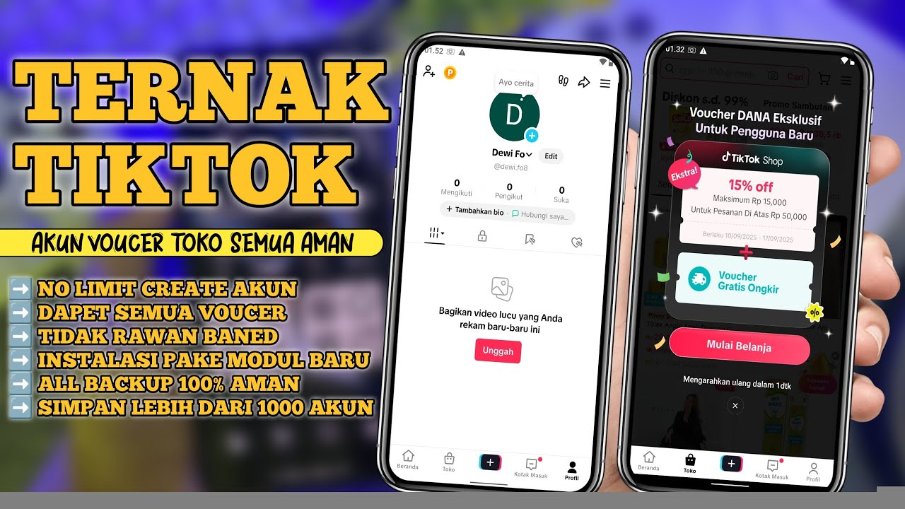 SET TB TERNAK TIKTOK VOUCER PENGGUNA BARU 100% AMAN FULL PENJELASAN LENGKAP