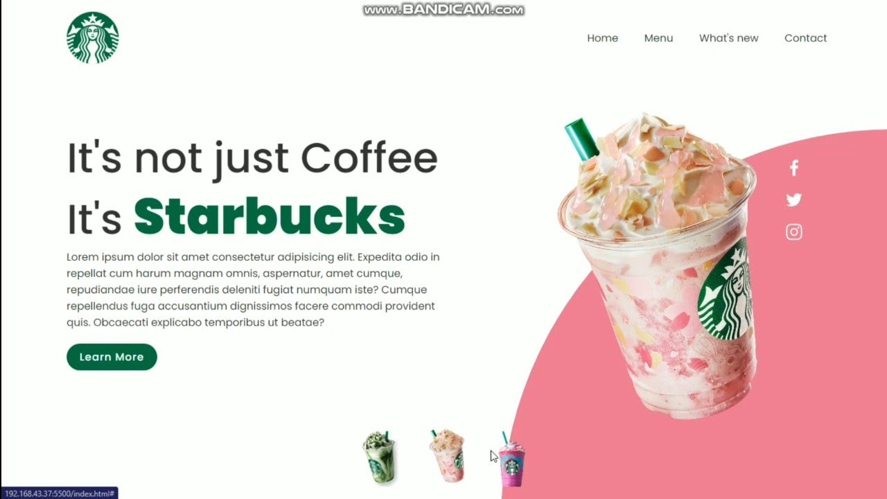 Starbucks landing page | project using html and css
