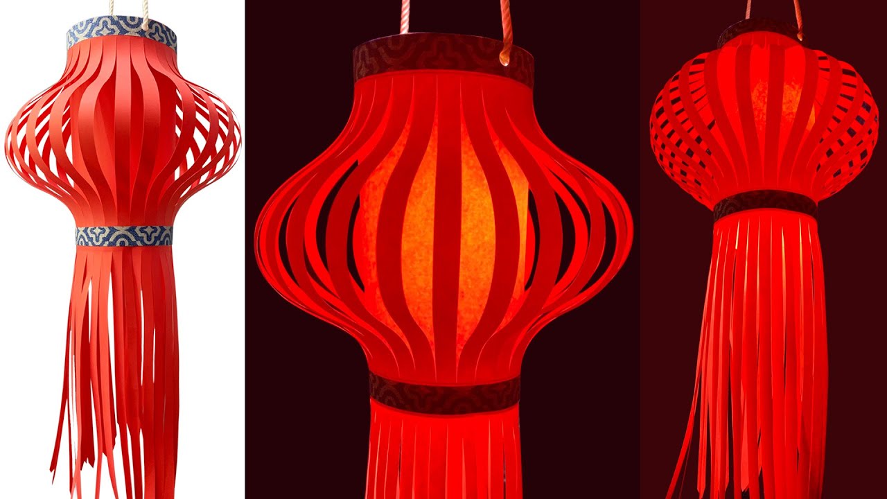 🏮 Как сделать праздничные фонарики Дивали - Легкий фонарь середины осени / Бумажный фонарь