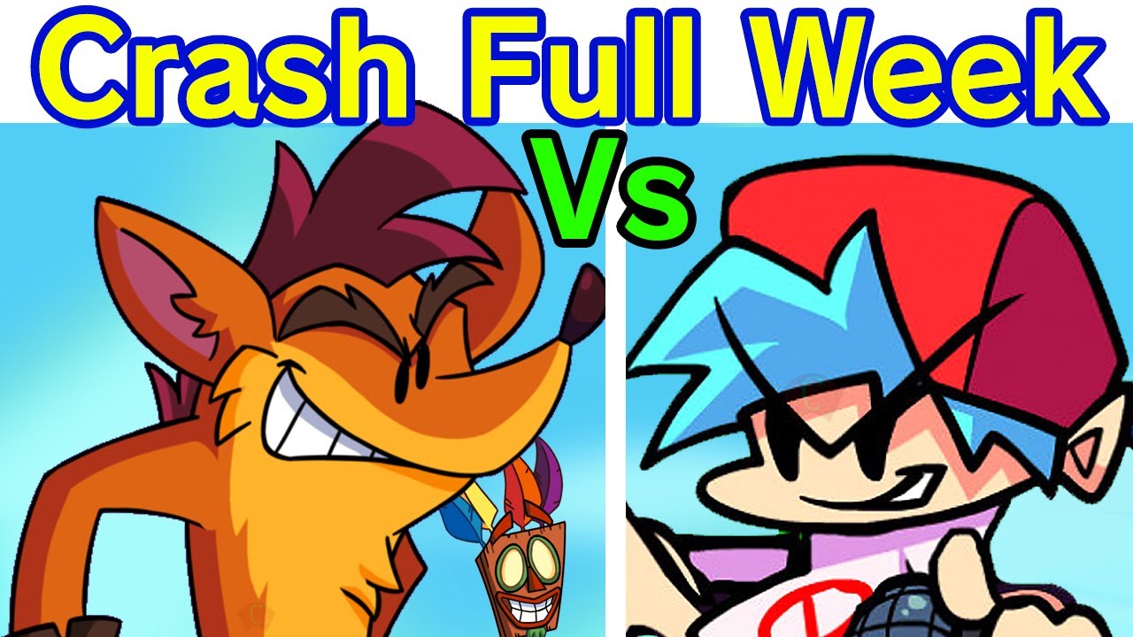 Friday Night Funkin' VS Crash Bandicoot FULL WEEK + Cutscenes (FNF Mod/Hard) (Friday Night Wumpin)