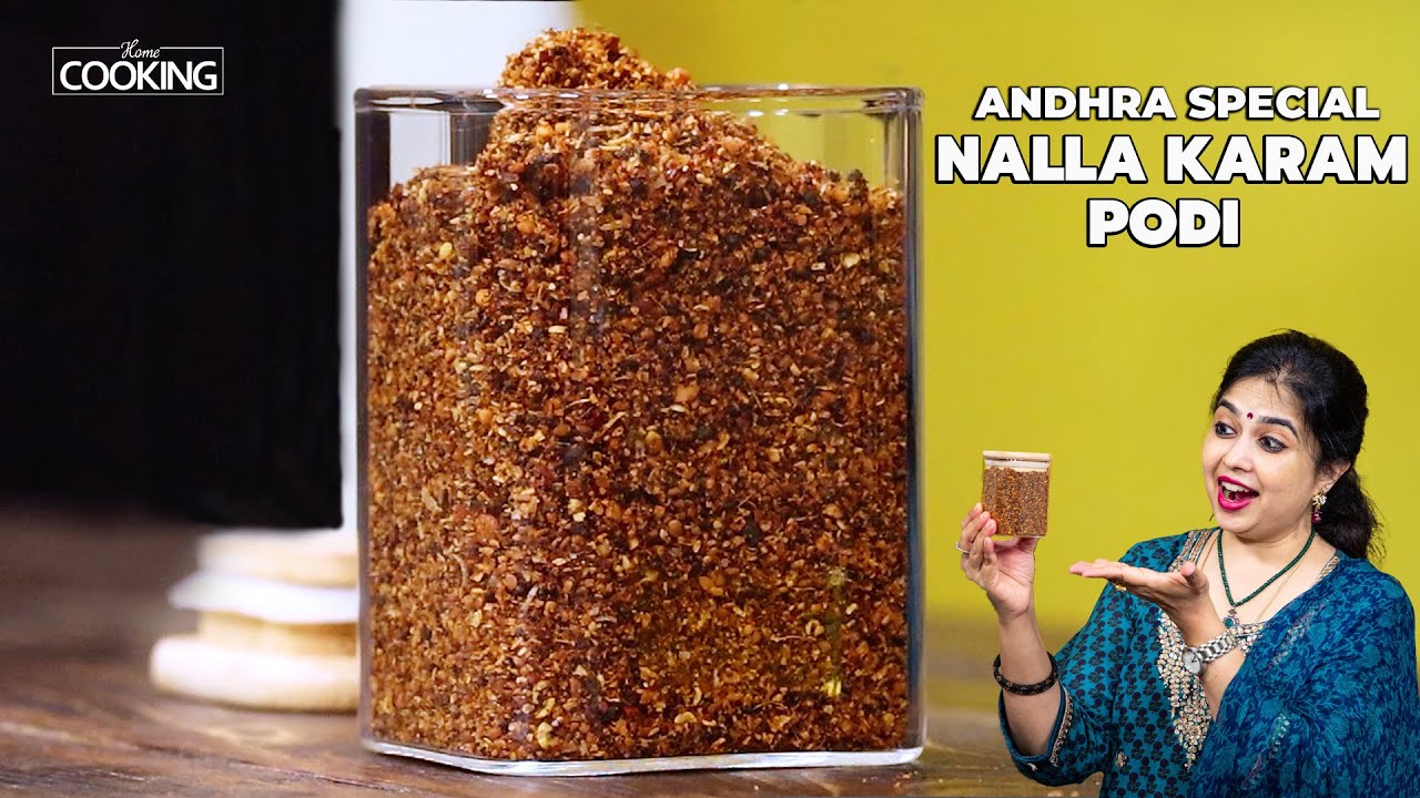 Przepis Nalla Karam Podi | Pikantne Idli Dosa Podi w domu | Tradycyjny proch strzelniczy w stylu ...