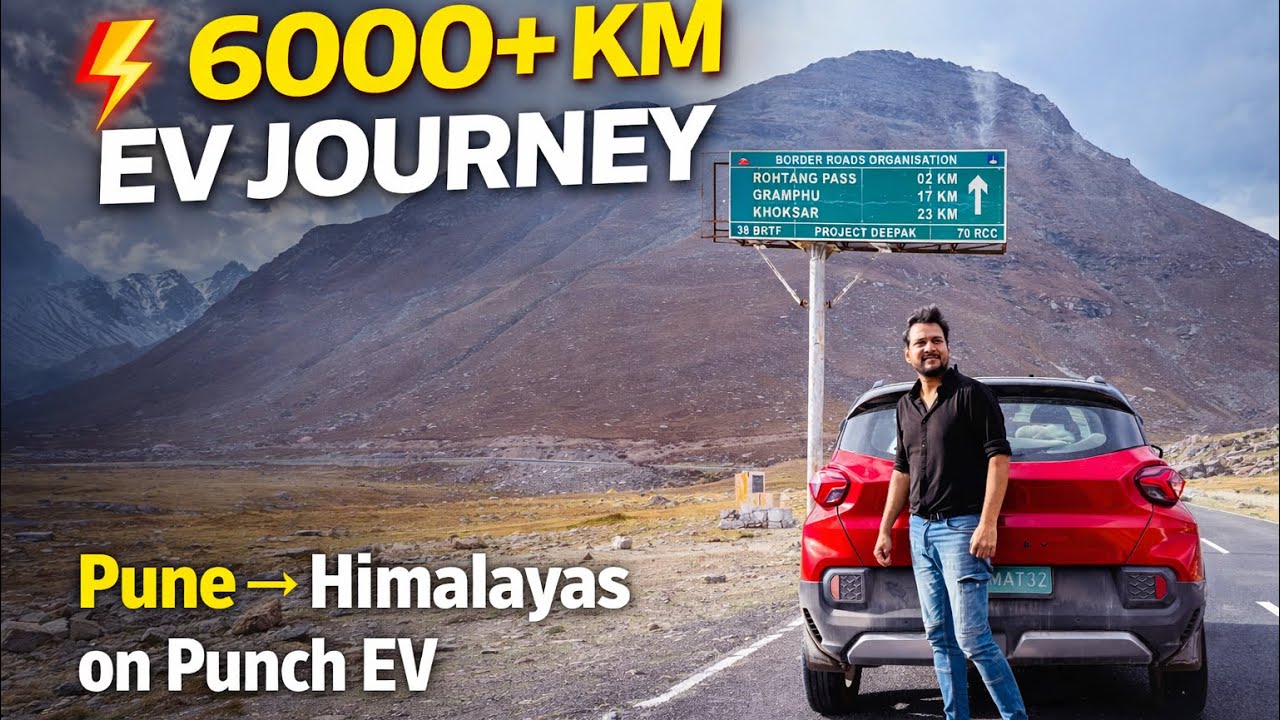 6000+ KM EV Journey 🚗⚡ Pune to Himalayas on Tata Punch EV