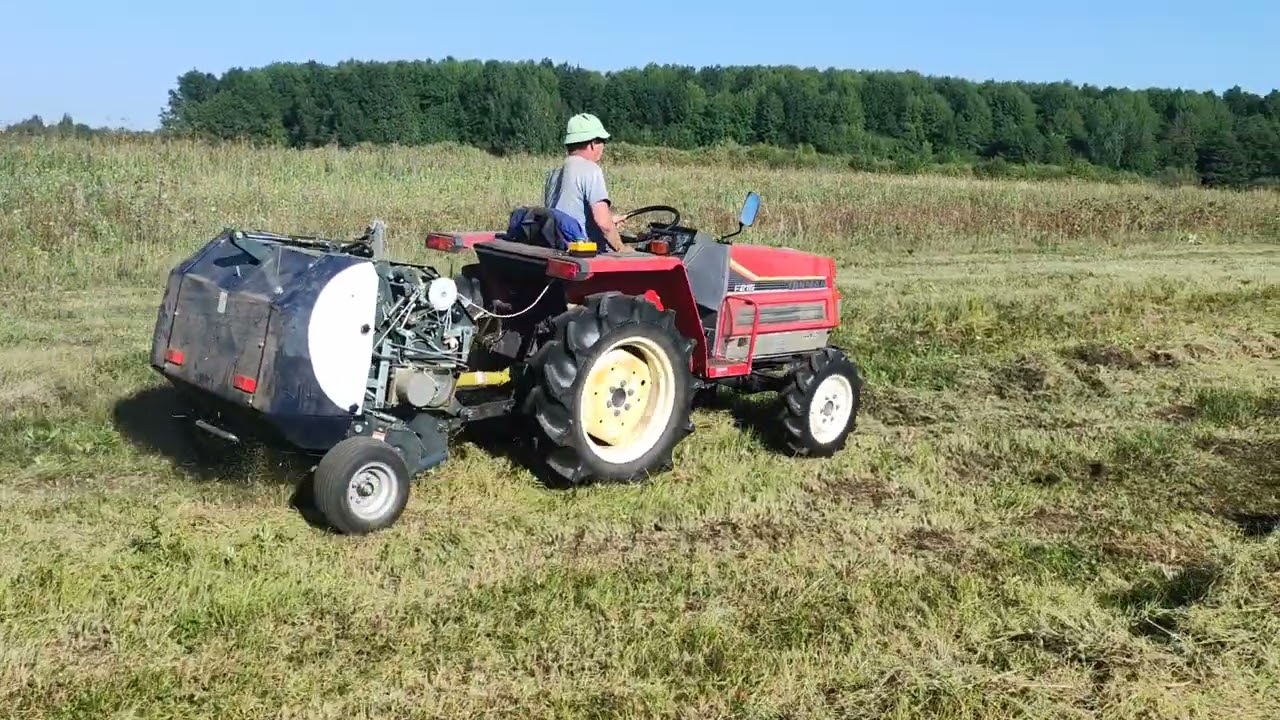 Минитрактор Yanmar F215. Пресподборщик