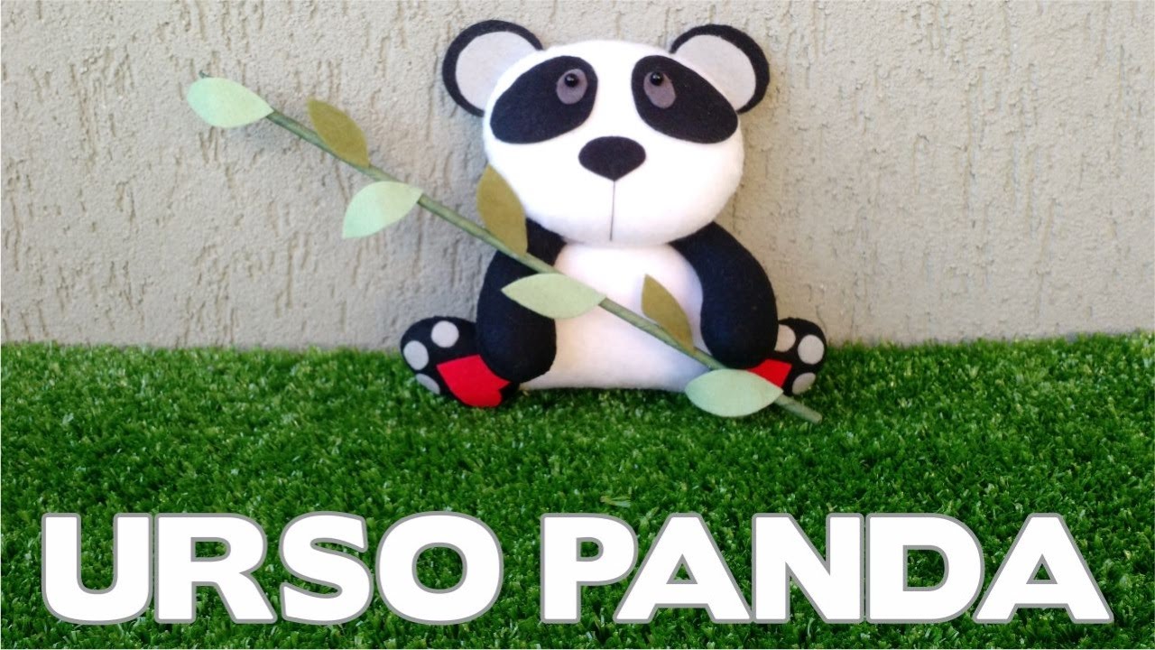 Ursinho Panda em Feltro - Passo a Passo