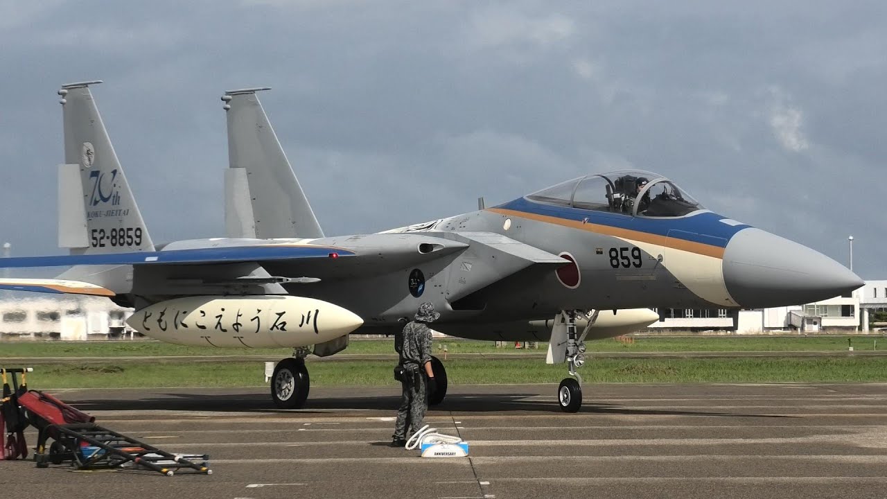 F-15戦闘機のエンジン始動音は格別です！小松基地航空祭2024 / F-15 EAGLE fighter jet engine start【4K】