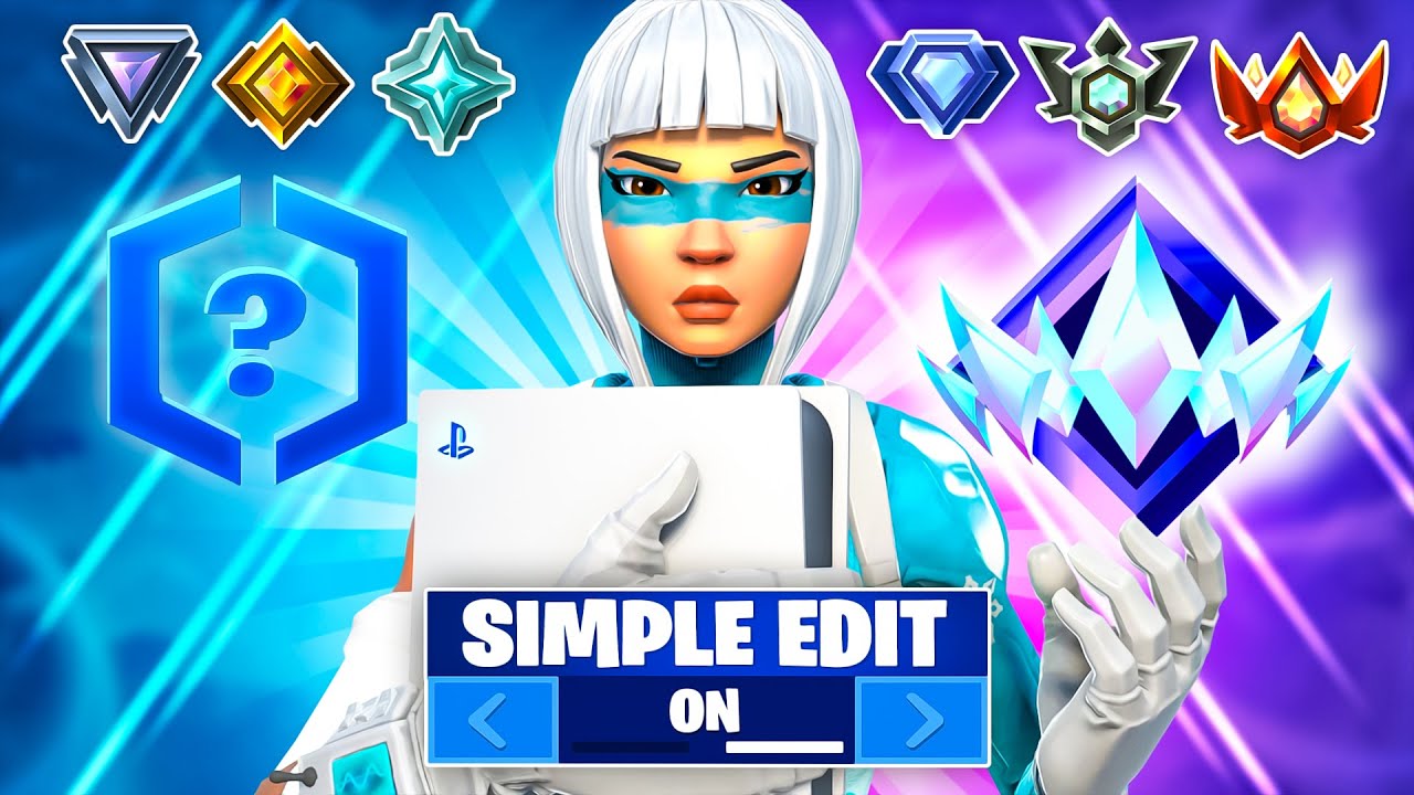 Unranked to Unreal Console Speedrun Using SIMPLE EDIT (Fortnite Ranked)