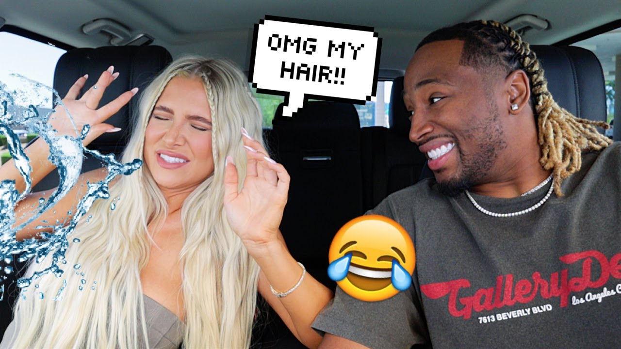 OPENING MY GIRLFRIEND'S WINDOW WHILE GOING THROUGH THE CAR WASH *HILARIOUS*